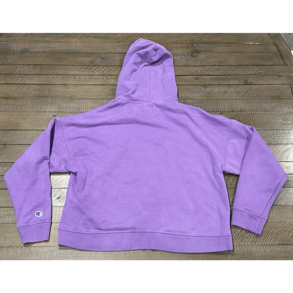 Champion Powerblend Hoodie Script - Purple/Orange Logo - Women's XL - Picture 2 of 7